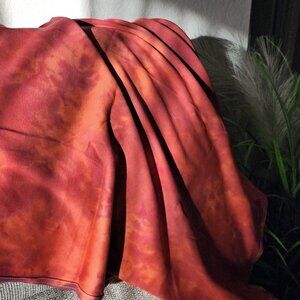 NWT Elenya Organic Cotton Tie Dye Baby Blanket in Red & Orange 32x39 Hand-Dyed